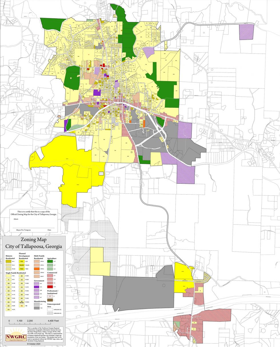 Tallapoosa Zoning Map City Of Tallapoosa,